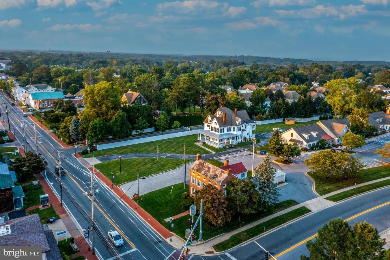 A view of Main Street in Reisterstown, Maryland.